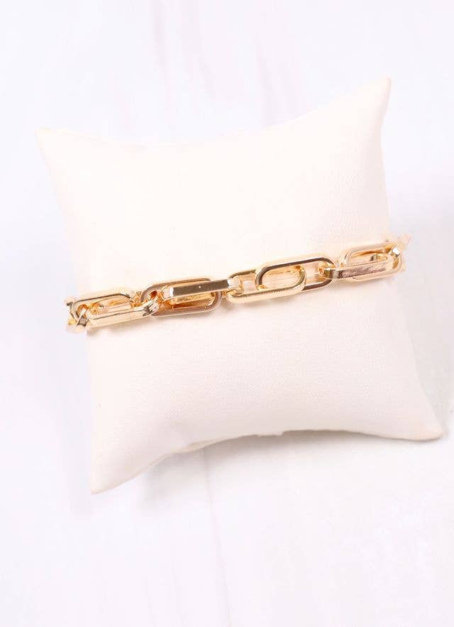 Rabson Link Stretch Bracelet: GOLD