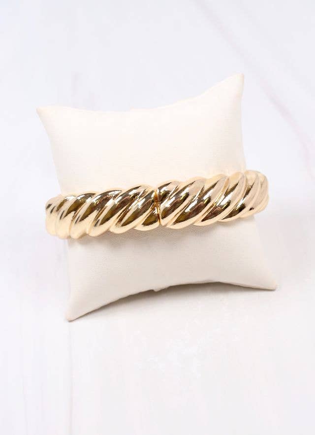 Vickery Twisted Stretch Bracelet: GOLD