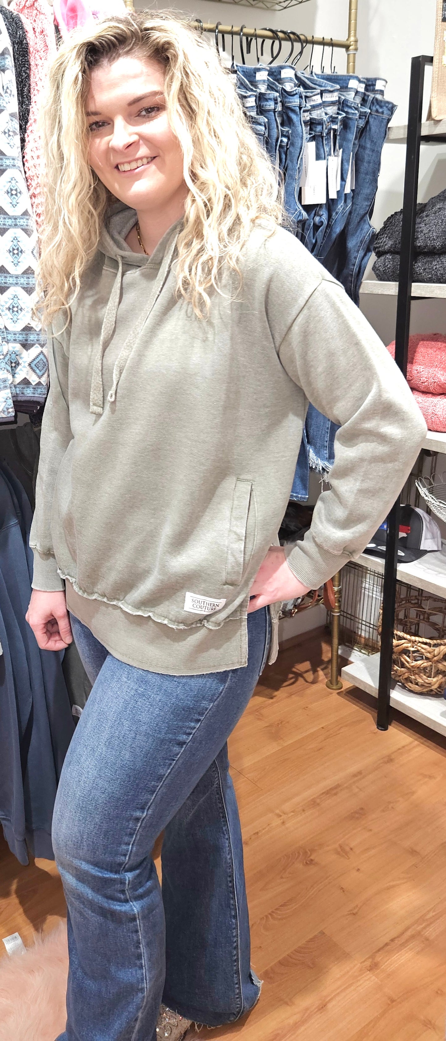 Hood Vibes Only-Olive