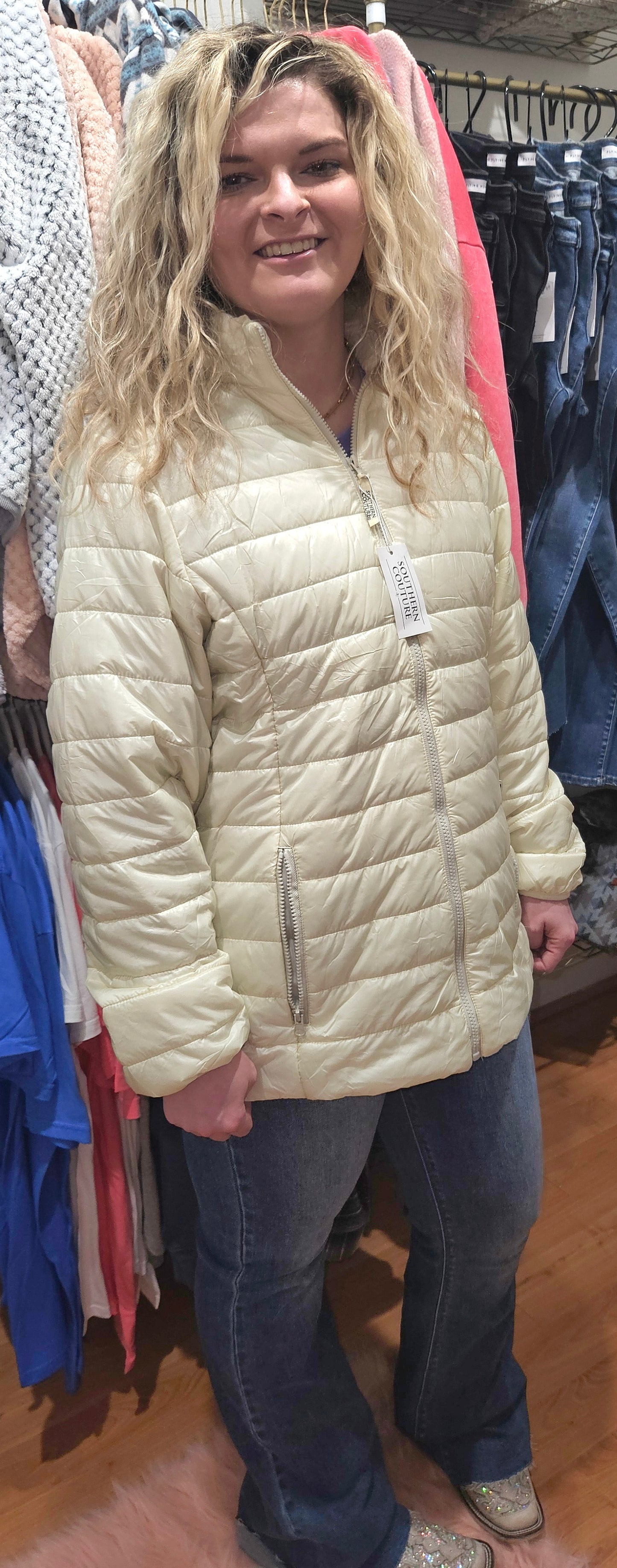 Southern Couture Packable Lightweight Puffer Jacket