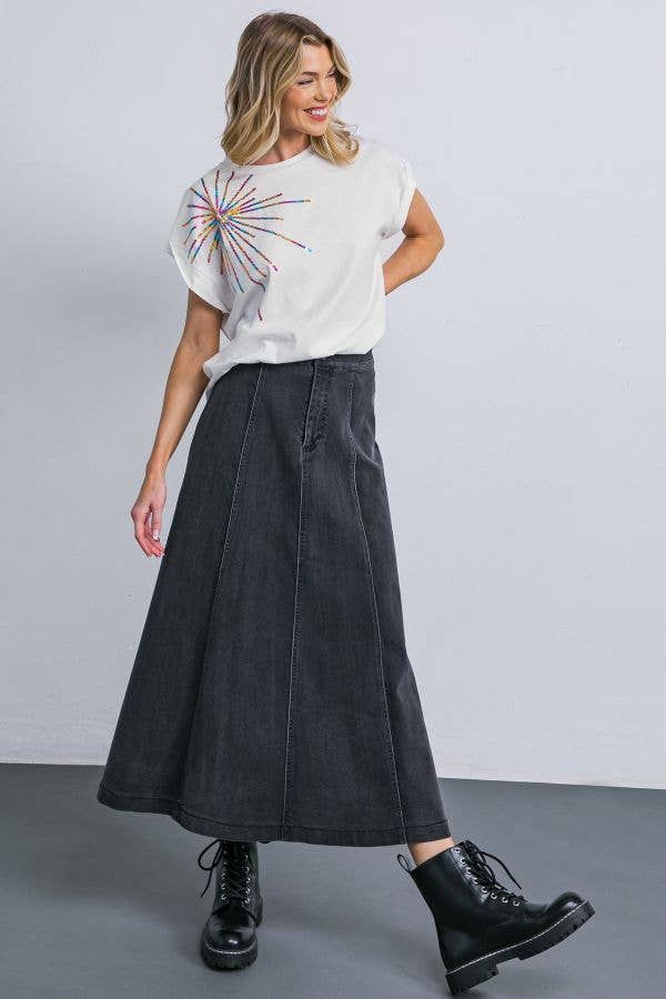 Solid knit top - OFF WHITE