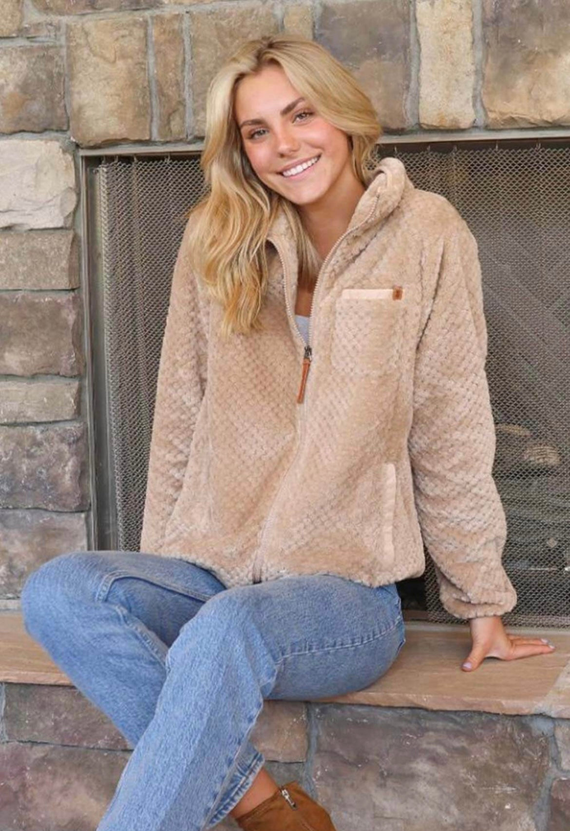 Simply Southern Simply Soft Jacket in Dessert Tan