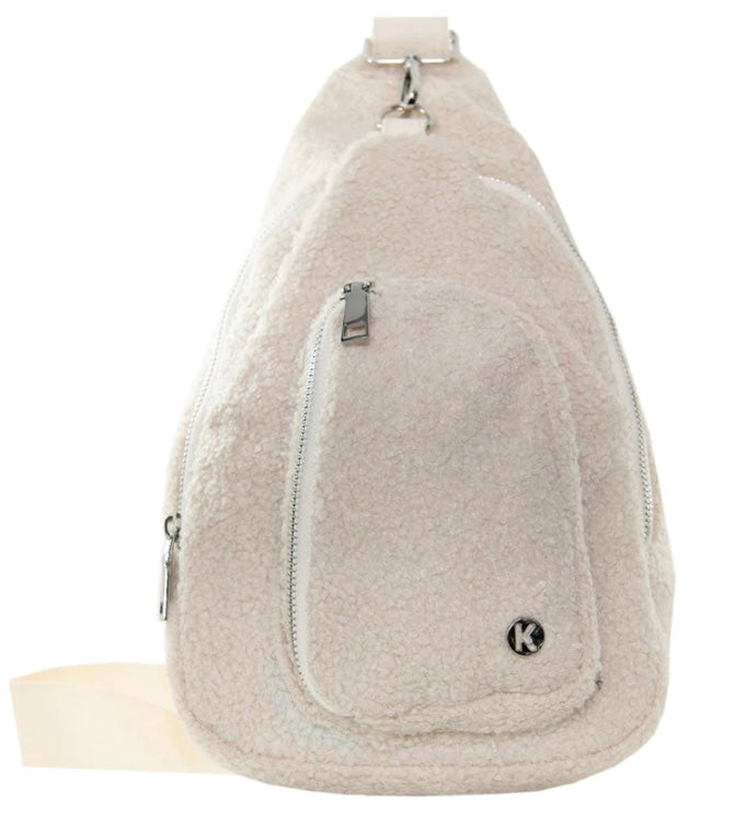 TAN CROSSBODY SHERPA SLING BAG