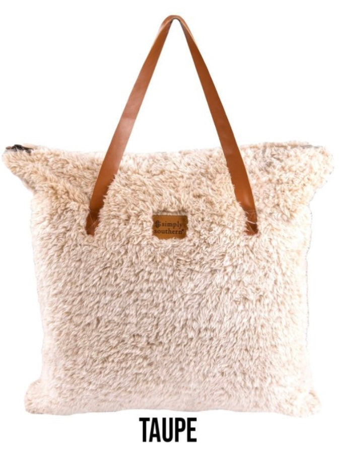 Blanket Tote-Charcoal & Taupe