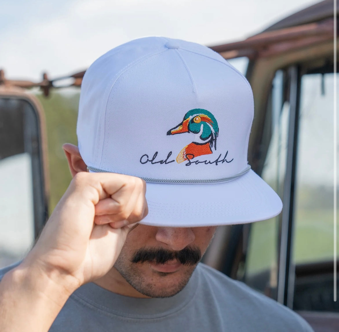 Wood Duck Head Whiteout - Trucker Hat