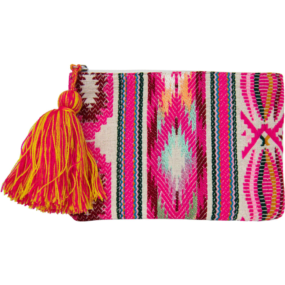 BOHO COTTON ACRYLIC - POCKET BOOK WITH TASSEL