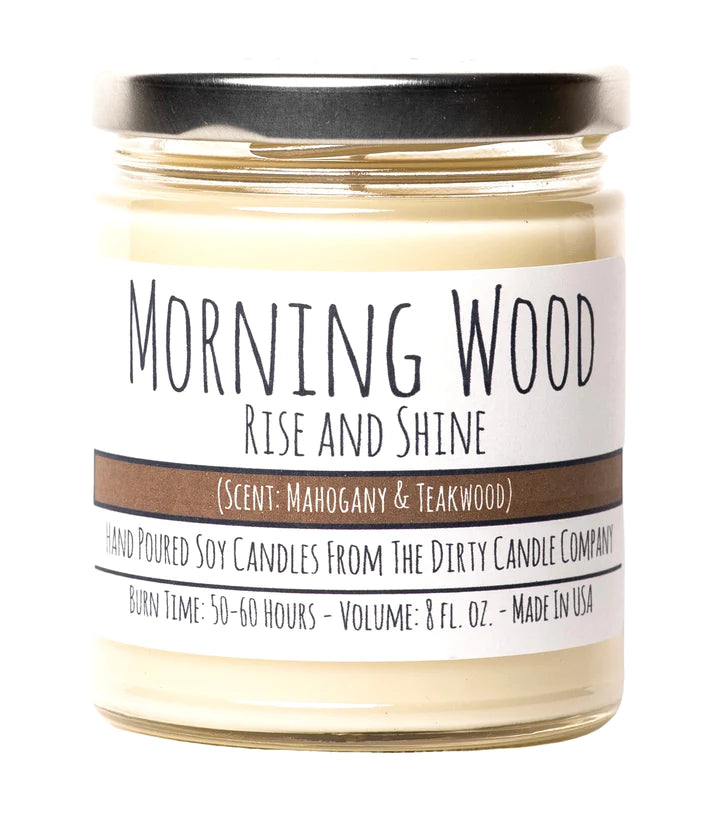 Morning Wood Hand Poured Soy Candle Scent: Mahogany & Teakwood