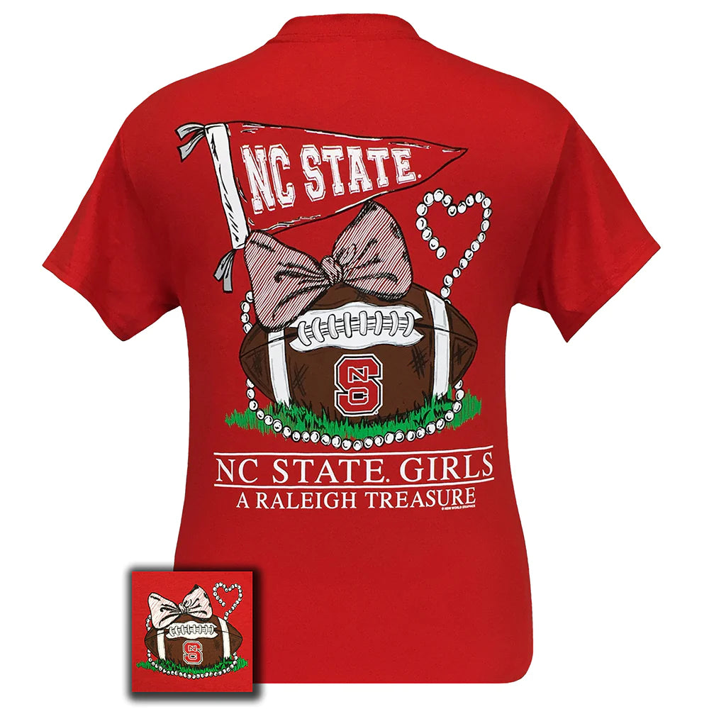 NORTH CAROLINA STATE TREASURE RED SHORT SLEEVE