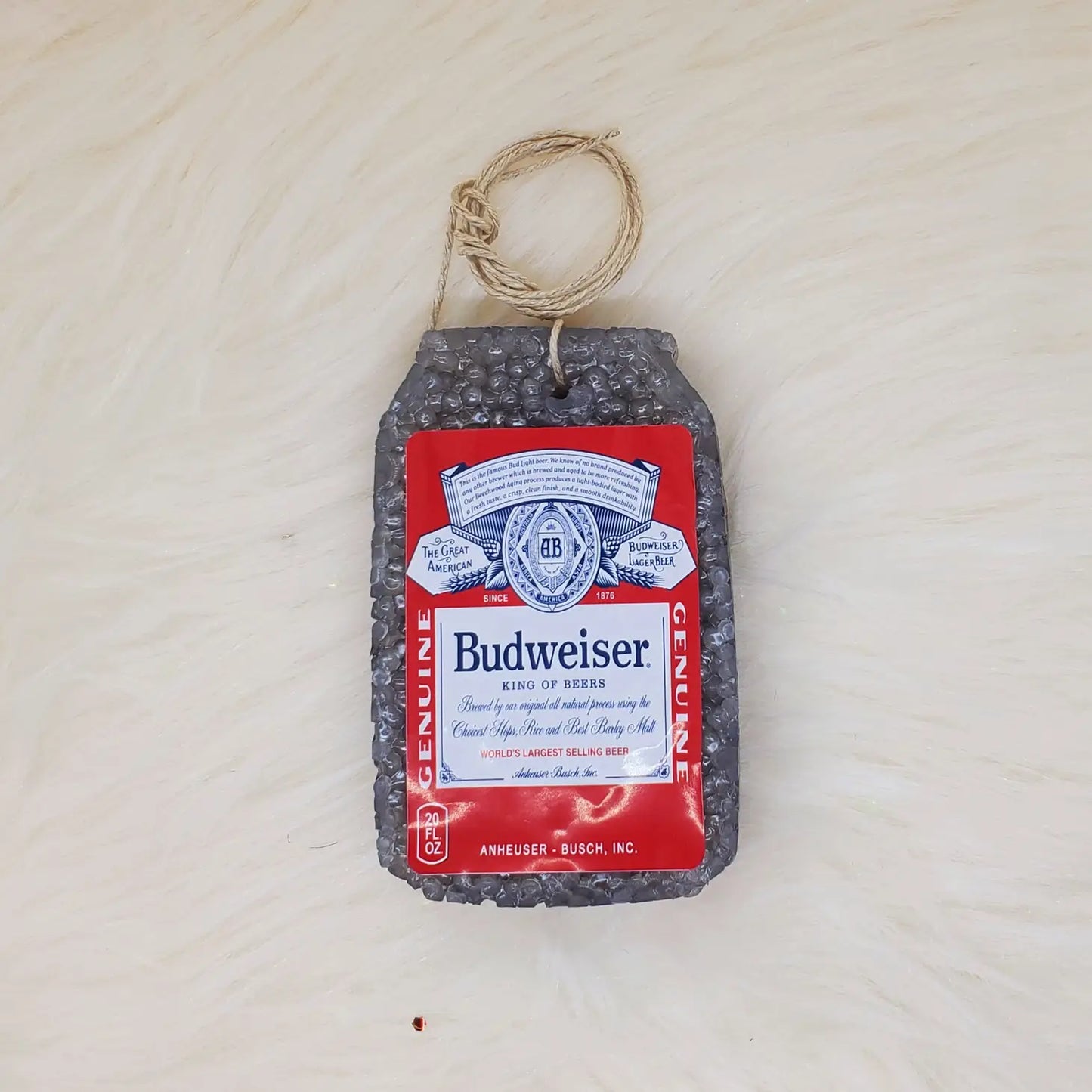 Budweiser Can-Mountain Man,Freshie Handmade