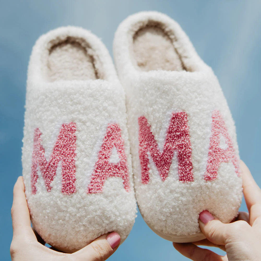 PINK MAMA FUZZY- SLIPPERS