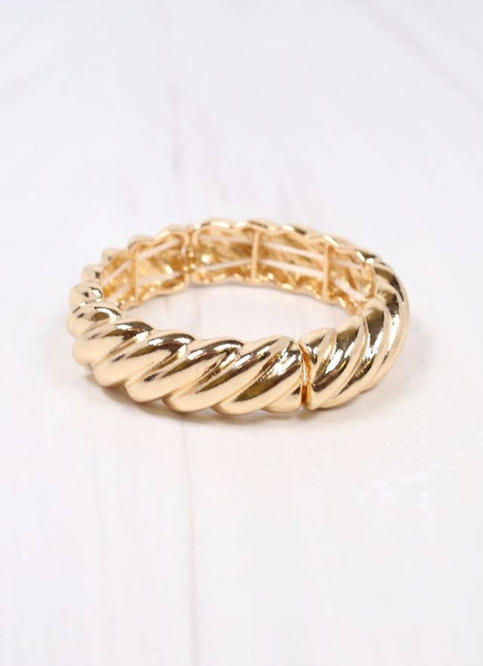 Vickery Twisted Stretch Bracelet: GOLD