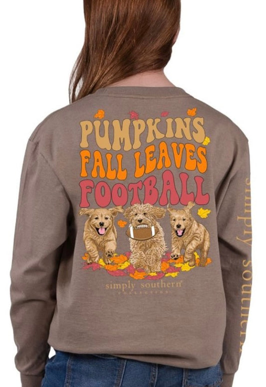 Pumpkins, Fall ,Football & Puppies-Army Brown