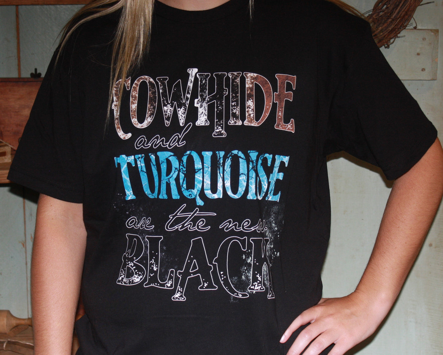 Cowhide & Turquoise is the new black