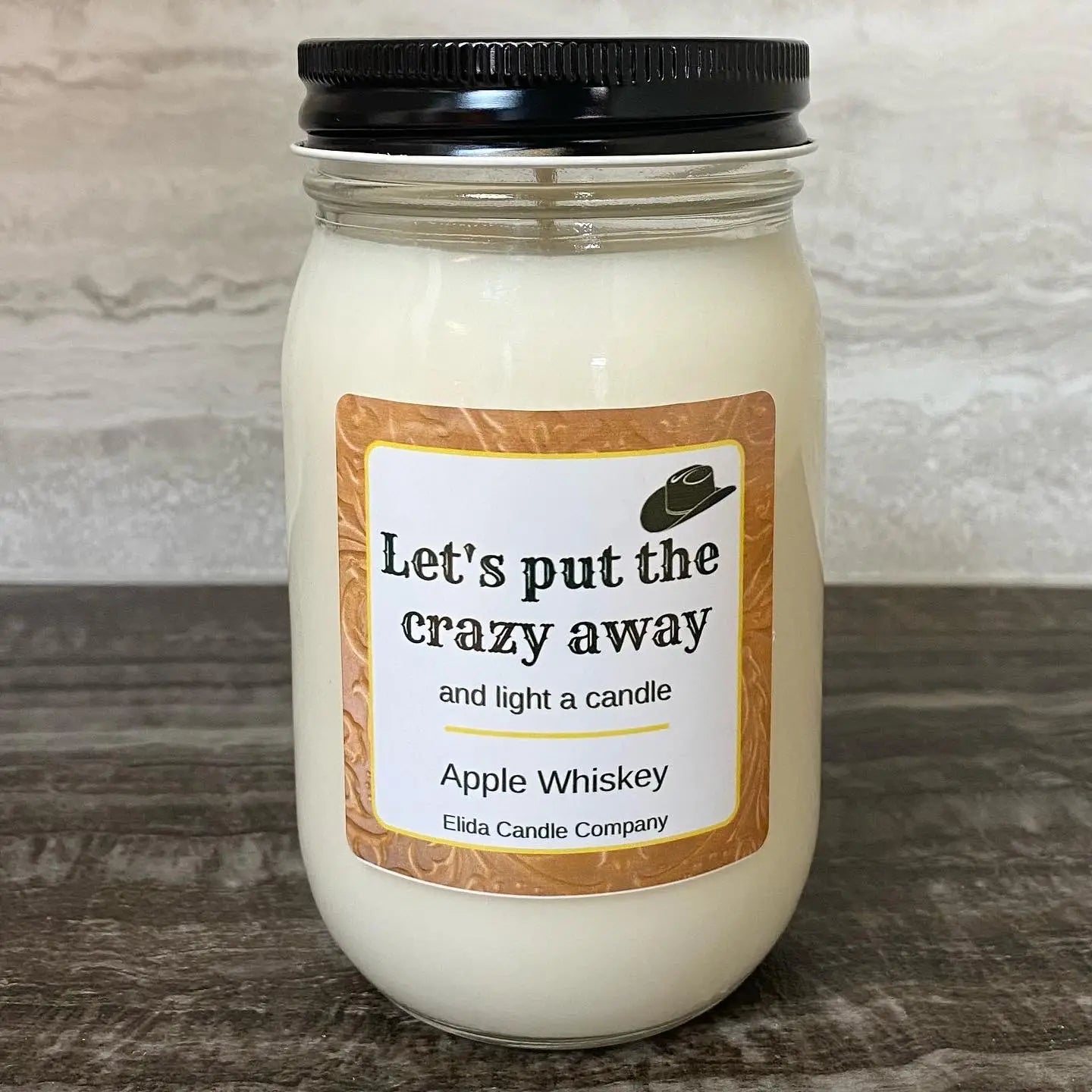 Yellowstone Put the Crazy Away Soy Candle/ Scent Apples and Maple Bourbon