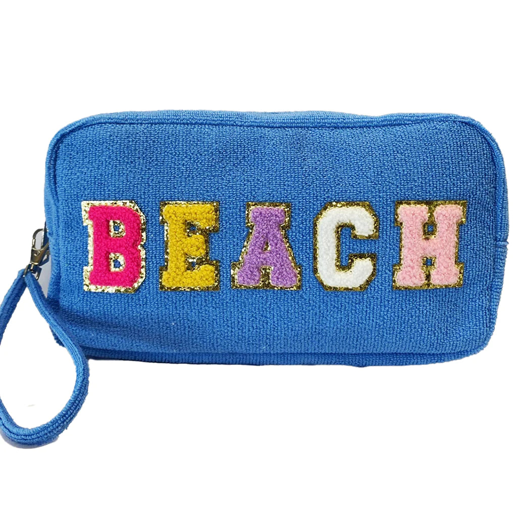 TERRY CLOTH COSMETIC BAG BEACH