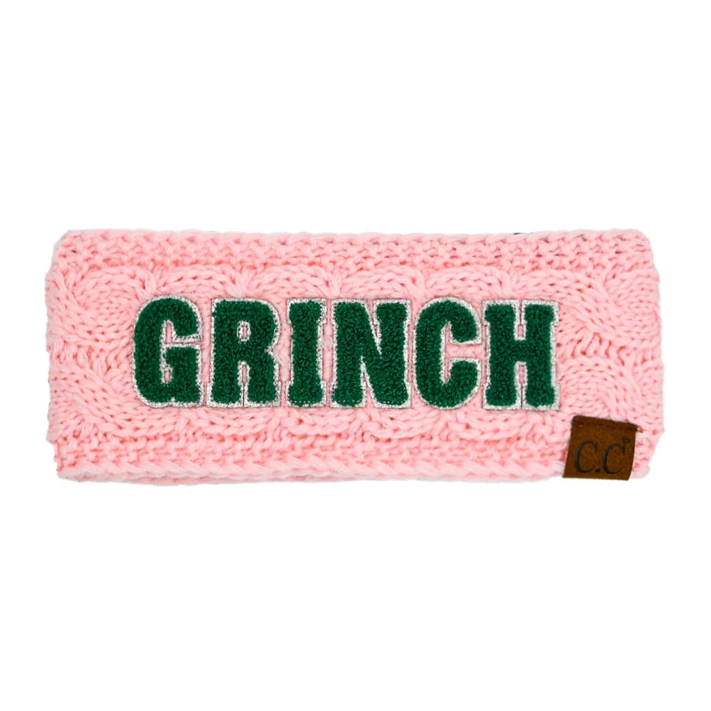 HEADWRAP PALE PINK GRINCH