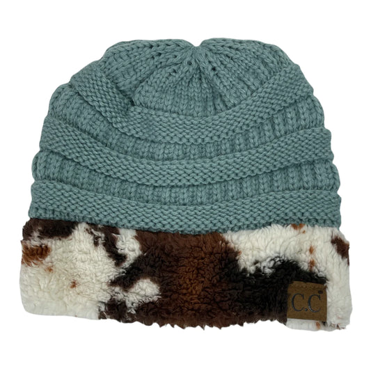 COW BEANIE WINTER MINT