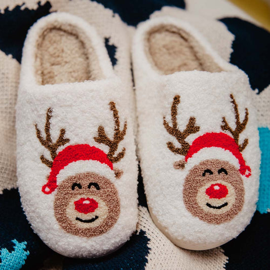 REINDEER RED NOSE - SLIPPERS